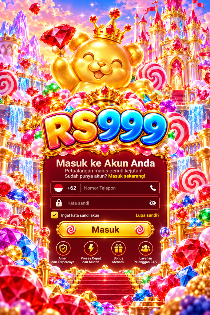 Login RS999 bertema kerajaan permen dan permata